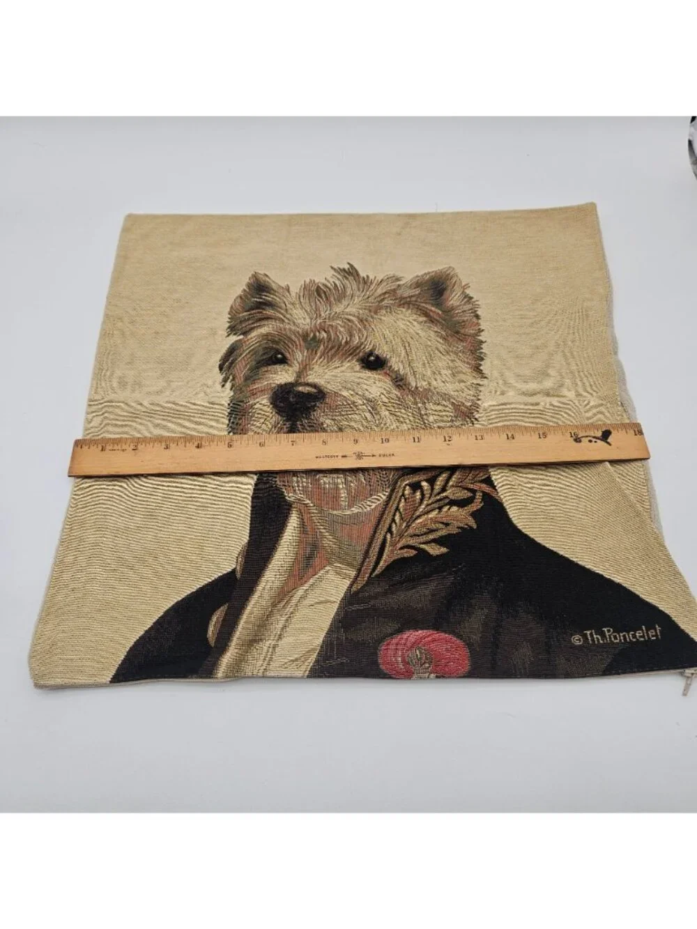 Thierry Poncelet Woven Tapestry Pillow Cover West Highland Terrier Westie 18